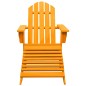 vidaXL Silla jardín Adirondack con otomana madera maciza abeto naranja vidaXL Silla jardín Adirondack con otomana madera maciza abeto naranja