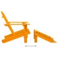 vidaXL Silla jardín Adirondack con otomana madera maciza abeto naranja vidaXL Silla jardín Adirondack con otomana madera maciza abeto naranja