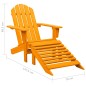 vidaXL Silla jardín Adirondack con otomana madera maciza abeto naranja vidaXL Silla jardín Adirondack con otomana madera maciza abeto naranja