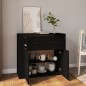 vidaXL Aparador de madera contrachapada negro 80x33x70 cm vidaXL Aparador de madera contrachapada negro 80x33x70 cm