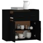 vidaXL Aparador de madera contrachapada negro 80x33x70 cm vidaXL Aparador de madera contrachapada negro 80x33x70 cm