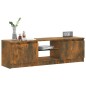 vidaXL Mueble de TV con luces LED roble ahumado 120x30x35,5 cm vidaXL Mueble de TV con luces LED roble ahumado 120x30x35,5 cm