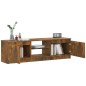 vidaXL Mueble de TV con luces LED roble ahumado 120x30x35,5 cm vidaXL Mueble de TV con luces LED roble ahumado 120x30x35,5 cm