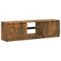 vidaXL Mueble de TV con luces LED roble ahumado 120x30x35,5 cm vidaXL Mueble de TV con luces LED roble ahumado 120x30x35,5 cm