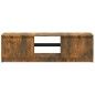 vidaXL Mueble de TV con luces LED roble ahumado 120x30x35,5 cm vidaXL Mueble de TV con luces LED roble ahumado 120x30x35,5 cm