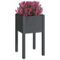 vidaXL Jardineras 2 unidades madera maciza de pino gris 40x40x70 cm vidaXL Jardineras 2 unidades madera maciza de pino gris 40x40x70 cm