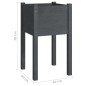 vidaXL Jardineras 2 unidades madera maciza de pino gris 40x40x70 cm vidaXL Jardineras 2 unidades madera maciza de pino gris 40x40x70 cm