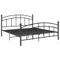 vidaXL Estructura de cama de metal negra 140x200 cm