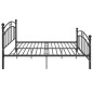 vidaXL Estructura de cama de metal negra 140x200 cm