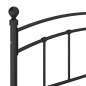 vidaXL Estructura de cama de metal negra 140x200 cm