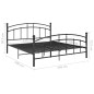 vidaXL Estructura de cama de metal negra 140x200 cm