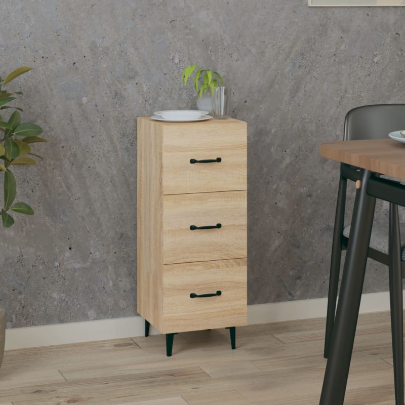 vidaXL Aparador madera contrachapada color roble Sonoma 34,5x34x90 cm vidaXL Aparador madera contrachapada color roble Sonoma 34,5x34x90 cm