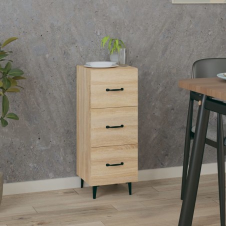 vidaXL Aparador madera contrachapada color roble Sonoma 34,5x34x90 cm