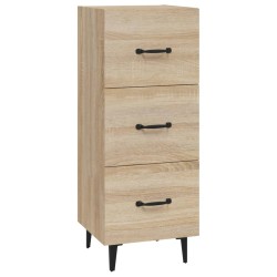 vidaXL Aparador madera contrachapada color roble Sonoma 34,5x34x90 cm
