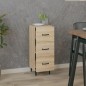 vidaXL Aparador madera contrachapada color roble Sonoma 34,5x34x90 cm vidaXL Aparador madera contrachapada color roble Sonoma 34,5x34x90 cm