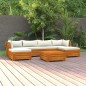 vidaXL Muebles de jardín 7 piezas con cojines madera maciza de acacia vidaXL Muebles de jardín 7 piezas con cojines madera maciza de acacia