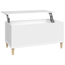 vidaXL Mesa de centro madera contrachapada blanco 90x44,5x45 cm