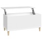 vidaXL Mesa de centro madera contrachapada blanco 90x44,5x45 cm vidaXL Mesa de centro madera contrachapada blanco 90x44,5x45 cm