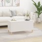 vidaXL Mesa de centro madera contrachapada blanco 90x44,5x45 cm vidaXL Mesa de centro madera contrachapada blanco 90x44,5x45 cm