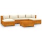 vidaXL Muebles de jardín 7 piezas con cojines madera maciza de acacia vidaXL Muebles de jardín 7 piezas con cojines madera maciza de acacia