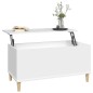 vidaXL Mesa de centro madera contrachapada blanco 90x44,5x45 cm vidaXL Mesa de centro madera contrachapada blanco 90x44,5x45 cm