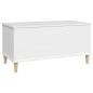 vidaXL Mesa de centro madera contrachapada blanco 90x44,5x45 cm vidaXL Mesa de centro madera contrachapada blanco 90x44,5x45 cm