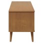 vidaXL Mueble de TV MOLDE madera maciza de pino marrón 106x40x49 cm