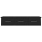 vidaXL Estante de cajones para pared contrachapada negro 88x26x18,5cm