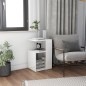 vidaXL Mesa auxiliar madera contrachapada blanco brillante 36x30x56 cm vidaXL Mesa auxiliar madera contrachapada blanco brillante 36x30x56 cm