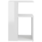 vidaXL Mesa auxiliar madera contrachapada blanco brillante 36x30x56 cm vidaXL Mesa auxiliar madera contrachapada blanco brillante 36x30x56 cm
