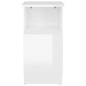 vidaXL Mesa auxiliar madera contrachapada blanco brillante 36x30x56 cm vidaXL Mesa auxiliar madera contrachapada blanco brillante 36x30x56 cm