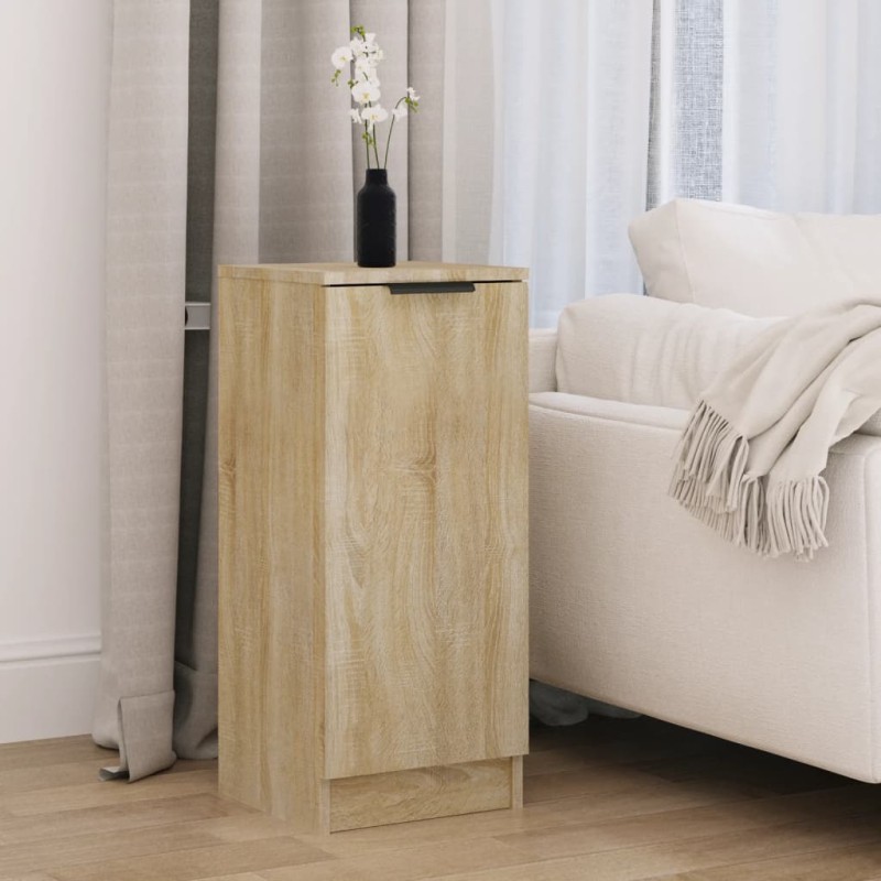 vidaXL Aparador de madera contrachapada roble Sonoma 30x30x70 cm vidaXL Aparador de madera contrachapada roble Sonoma 30x30x70 cm