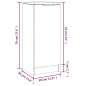 vidaXL Aparador de madera contrachapada roble Sonoma 30x30x70 cm vidaXL Aparador de madera contrachapada roble Sonoma 30x30x70 cm