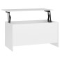 vidaXL Mesa de centro madera contrachapada blanco 102x55,5x52,5 cm vidaXL Mesa de centro madera contrachapada blanco 102x55,5x52,5 cm