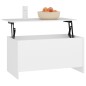 vidaXL Mesa de centro madera contrachapada blanco 102x55,5x52,5 cm vidaXL Mesa de centro madera contrachapada blanco 102x55,5x52,5 cm