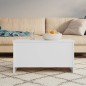 vidaXL Mesa de centro madera contrachapada blanco 102x55,5x52,5 cm vidaXL Mesa de centro madera contrachapada blanco 102x55,5x52,5 cm