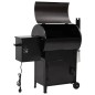 vidaXL Barbacoa de pellets con chimenea hierro negro 104 cm vidaXL Barbacoa de pellets con chimenea hierro negro 104 cm