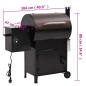 vidaXL Barbacoa de pellets con chimenea hierro negro 104 cm vidaXL Barbacoa de pellets con chimenea hierro negro 104 cm