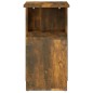 vidaXL Mesa auxiliar madera contrachapada roble ahumado 36x30x56 cm