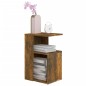 vidaXL Mesa auxiliar madera contrachapada roble ahumado 36x30x56 cm