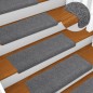 vidaXL Alfombrillas de escalera 10 unidades gris claro 65x21x4 cm vidaXL Alfombrillas de escalera 10 unidades gris claro 65x21x4 cm