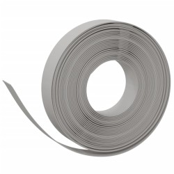vidaXL Bordura de jardín polietileno gris 10 m 10 cm