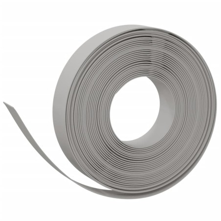 vidaXL Bordura de jardín polietileno gris 10 m 10 cm
