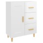 vidaXL Aparador de madera contrachapada blanco brillante 69,5x34x90 cm vidaXL Aparador de madera contrachapada blanco brillante 69,5x34x90 cm