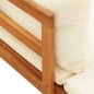 vidaXL Muebles de jardín 3 pzas con cojines crema madera de acacia vidaXL Muebles de jardín 3 pzas con cojines crema madera de acacia