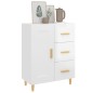 vidaXL Aparador de madera contrachapada blanco brillante 69,5x34x90 cm vidaXL Aparador de madera contrachapada blanco brillante 69,5x34x90 cm