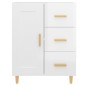 vidaXL Aparador de madera contrachapada blanco brillante 69,5x34x90 cm vidaXL Aparador de madera contrachapada blanco brillante 69,5x34x90 cm