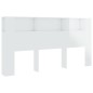 vidaXL Mueble cabecero blanco brillante 200x18,5x104,5 cm vidaXL Mueble cabecero blanco brillante 200x18,5x104,5 cm