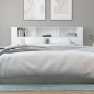 vidaXL Mueble cabecero blanco brillante 200x18,5x104,5 cm vidaXL Mueble cabecero blanco brillante 200x18,5x104,5 cm