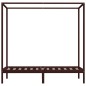 vidaXL Cama con dosel madera maciza de pino marrón oscuro 100x200 cm vidaXL Cama con dosel madera maciza de pino marrón oscuro 100x200 cm